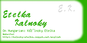 etelka kalnoky business card